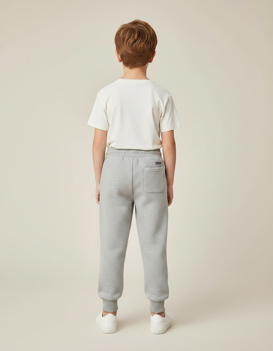 Pantalon Gris Molletonné Confortable Sport Enfant - vue 2