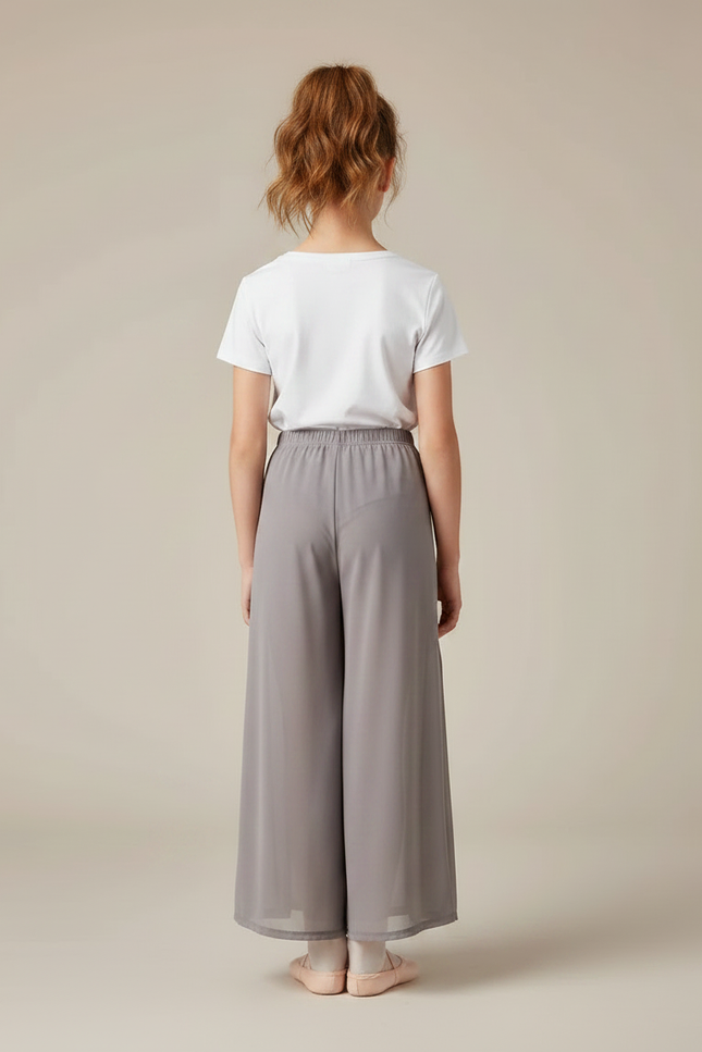 Pantalon Gris Fluide Ample Danse Ballet Fille - Polyester - vue 2