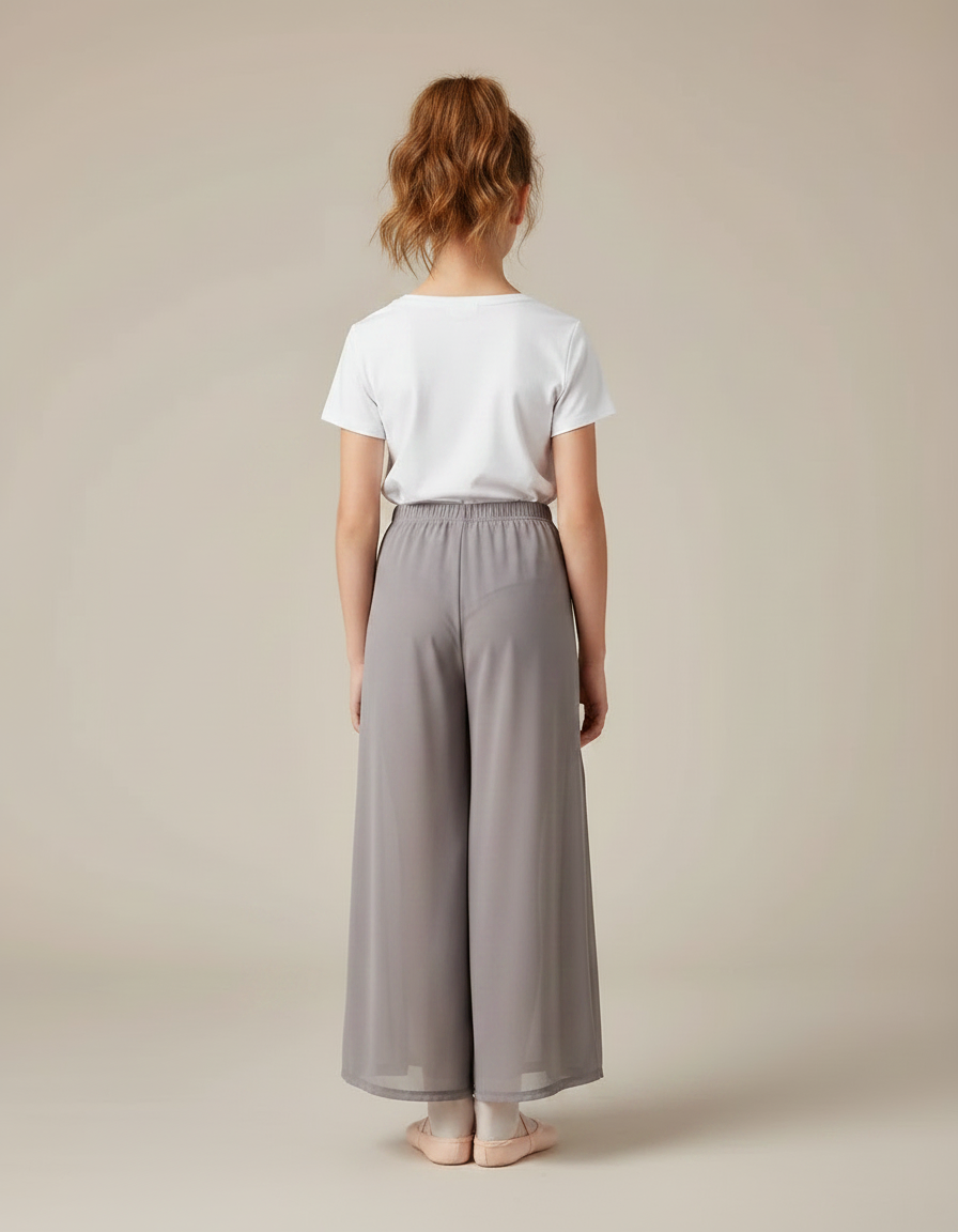 Pantalon Gris Fluide Ample Danse Ballet Fille - Polyester - vue 2