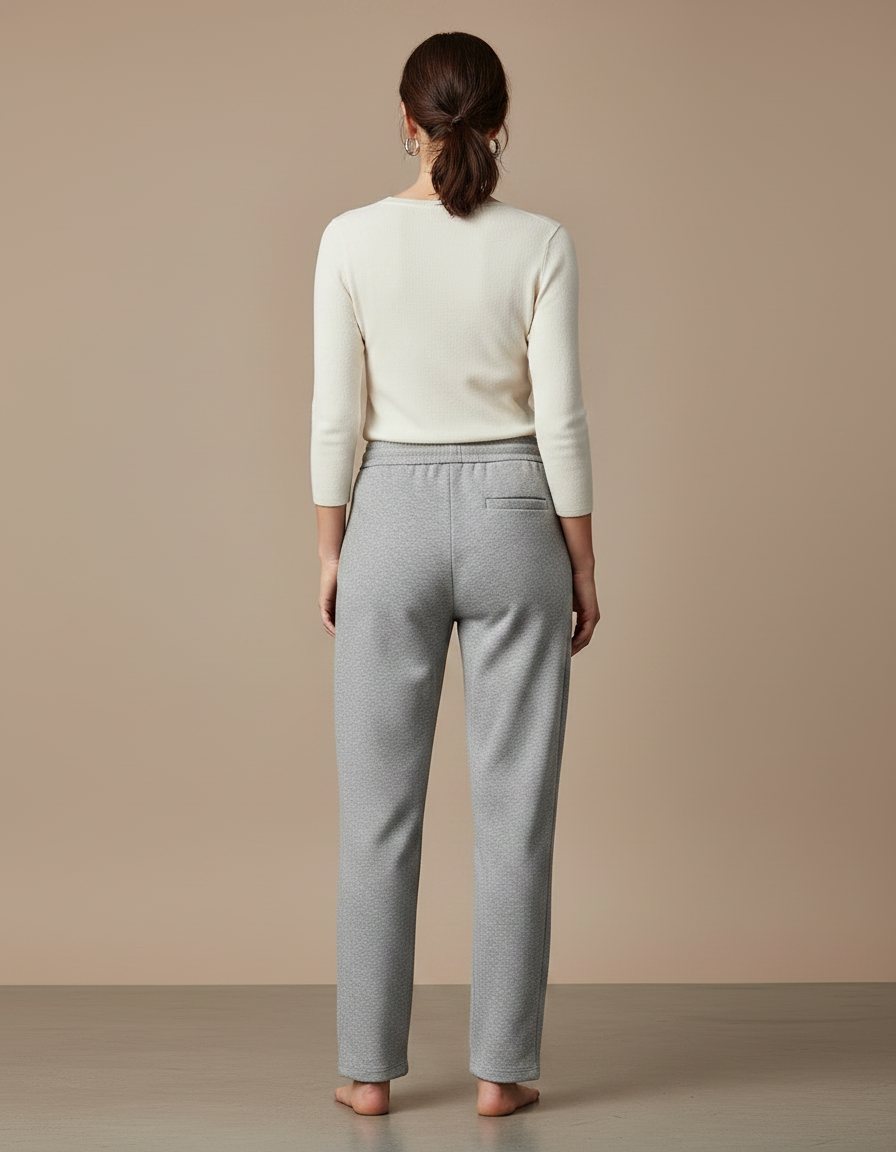 Pantalon Gris Confortable Molletonné Décontracté Sport - vue 2