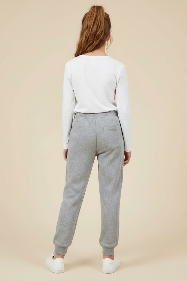 Pantalon Gris Jogging Molletonné Enfant Décontracté - vue 2