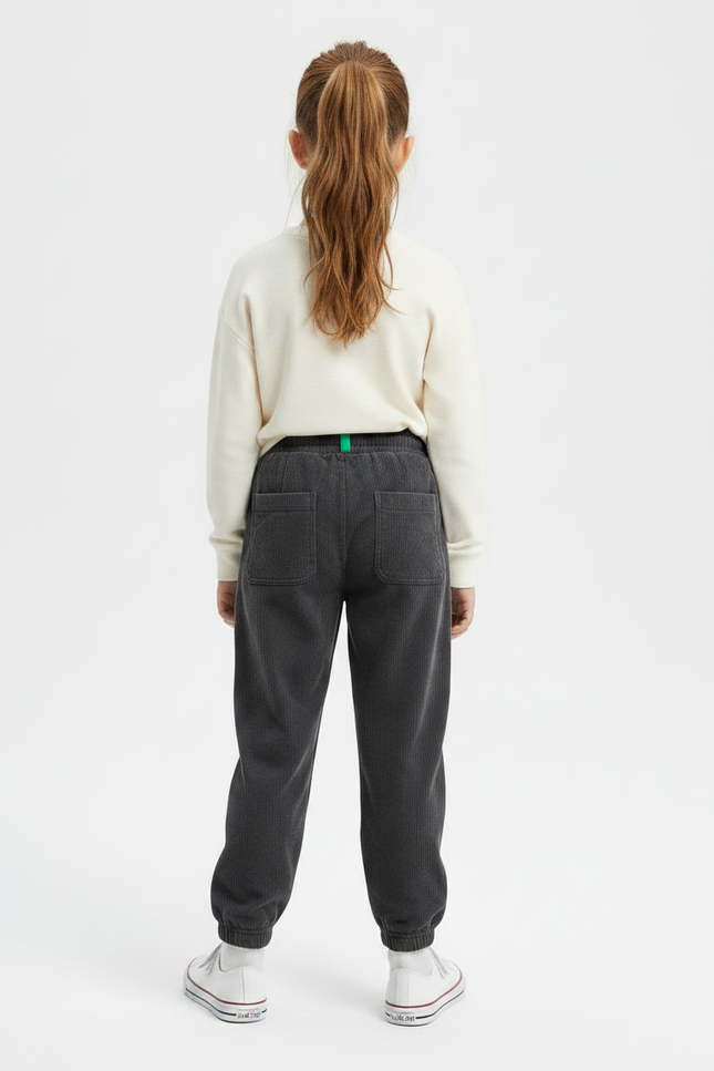 Pantalon Gris Côtelé Ample Enfant Douillet - Cordé - vue 2