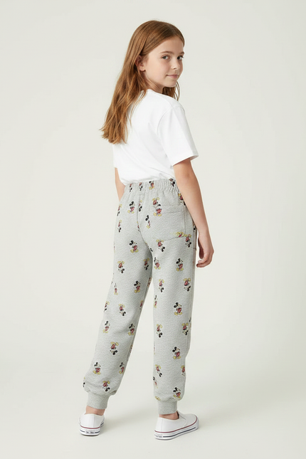 Pantalon Gris Molletonné Imprimé Mickey Décontracté Confortable - vue 2