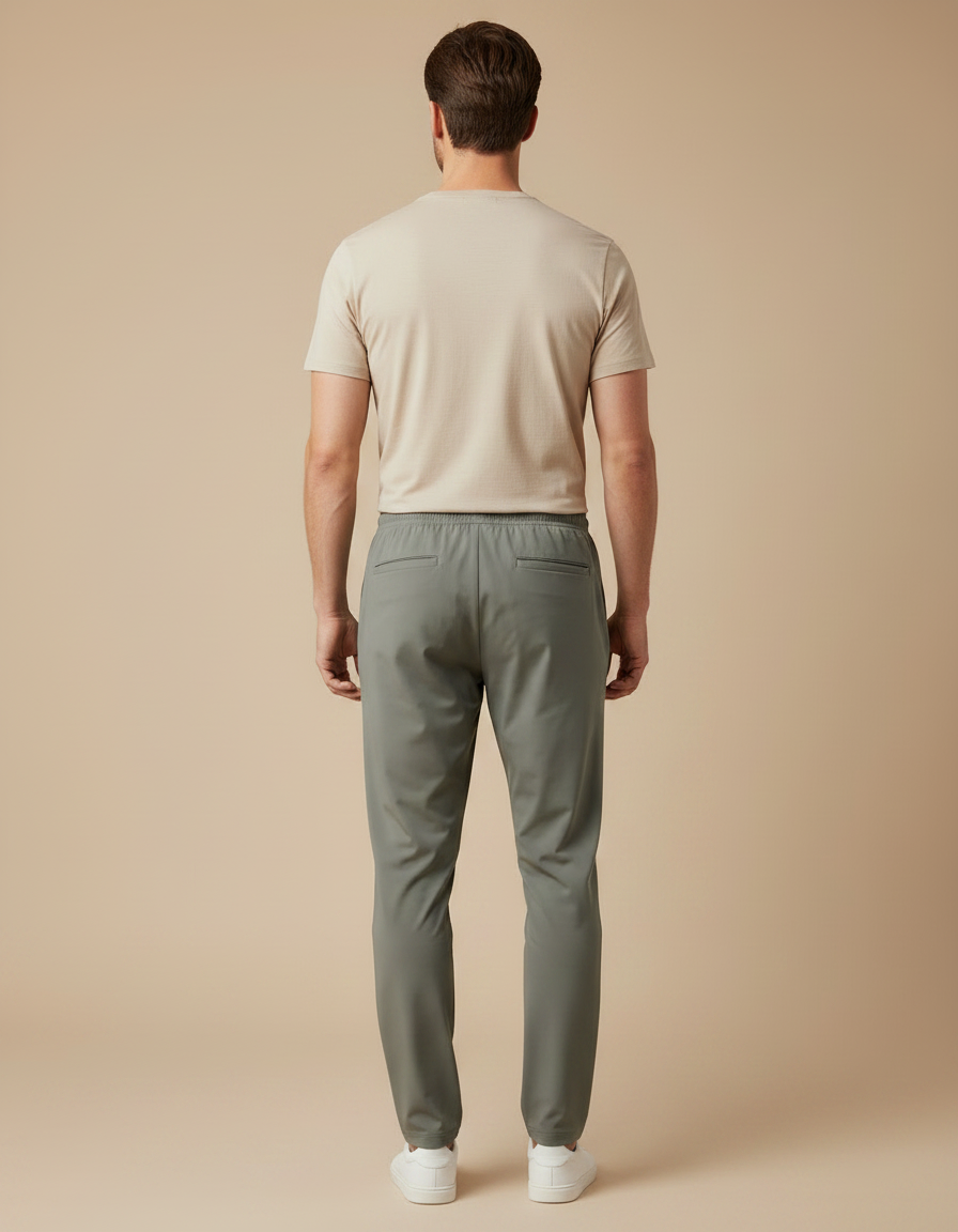Pantalon Gris Homme Léger Respirant Extensible Sport - Polyester - vue 2