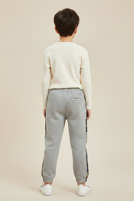 Pantalon Gris Jogging Sportif Décontracté Enfant - Molleton - vue 2