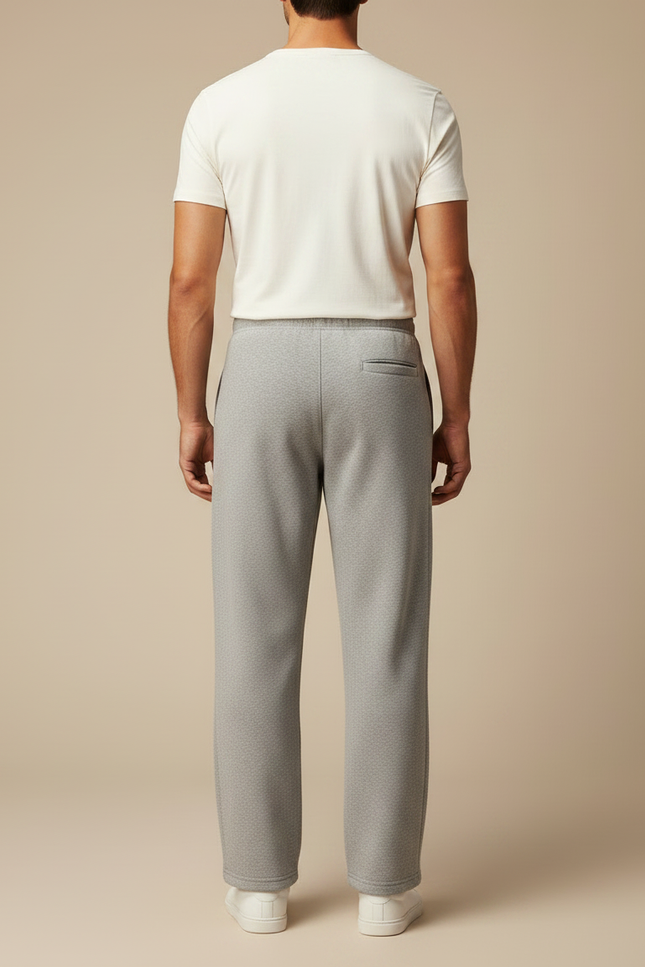 Pantalon Gris Sport Molletonné Ample Décontracté Homme - vue 2