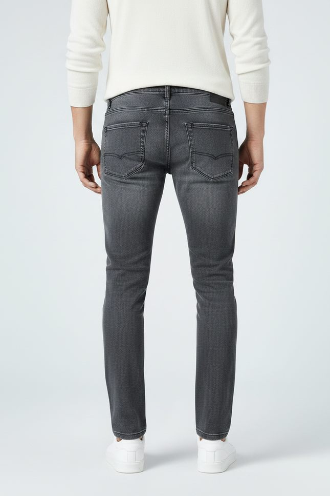 Pantalon Gris Slim Homme Denim Décontracté Tendance - Jean - vue 2