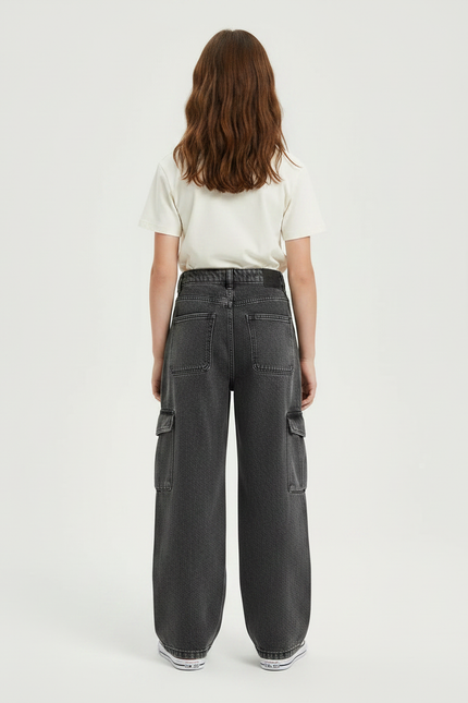 Pantalon Gris Cargo - Jean - vue 2