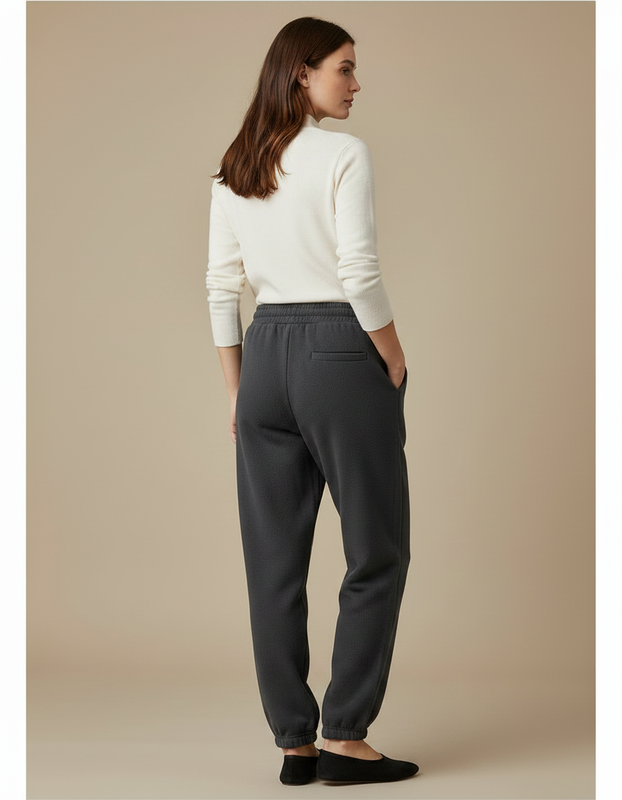 Pantalon Gris Oversize - Molleton - vue 2