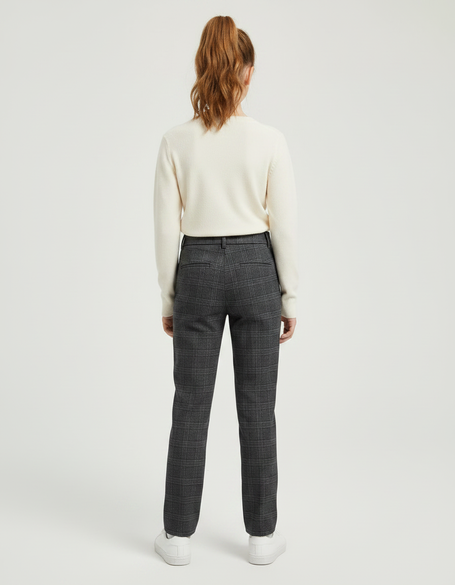 Pantalon Tartan Gris - Tweed - vue 2