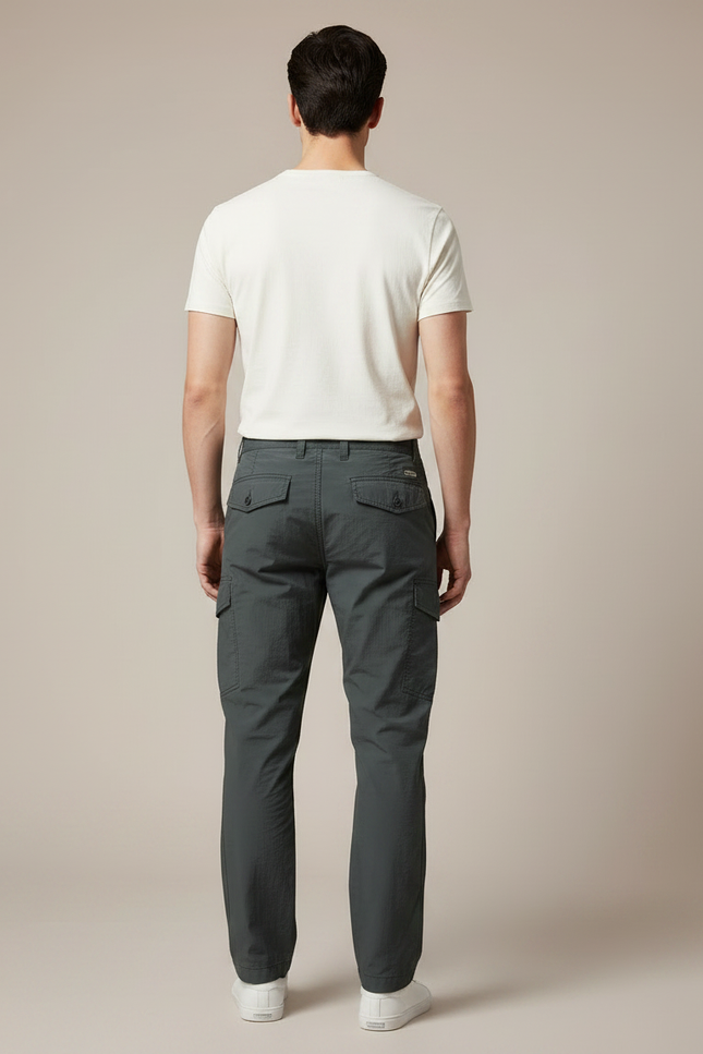 Pantalon Treillis Gris - Polyester - vue 2