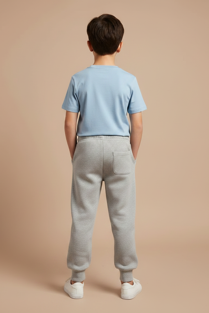 Pantalon Gris Molletonné Ample Confortable Enfant Sport - vue 2