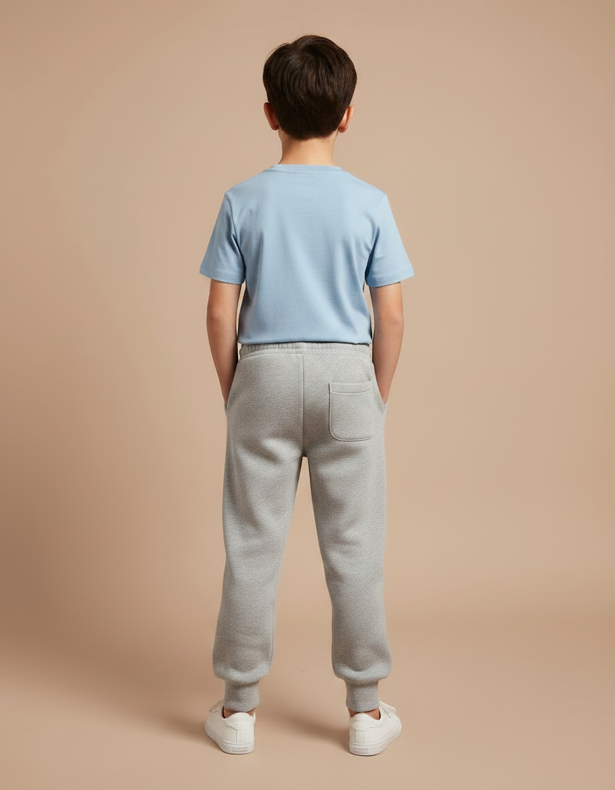 Pantalon Gris Molletonné Ample Confortable Enfant Sport - vue 2