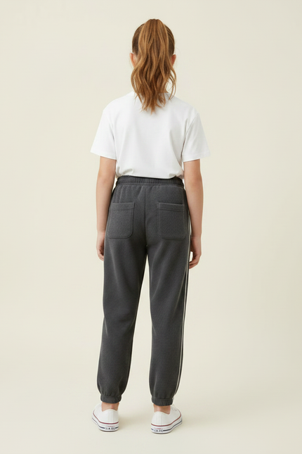 Pantalon Gris Côtelé Ample Décontracté Enfant - Cordé - vue 2