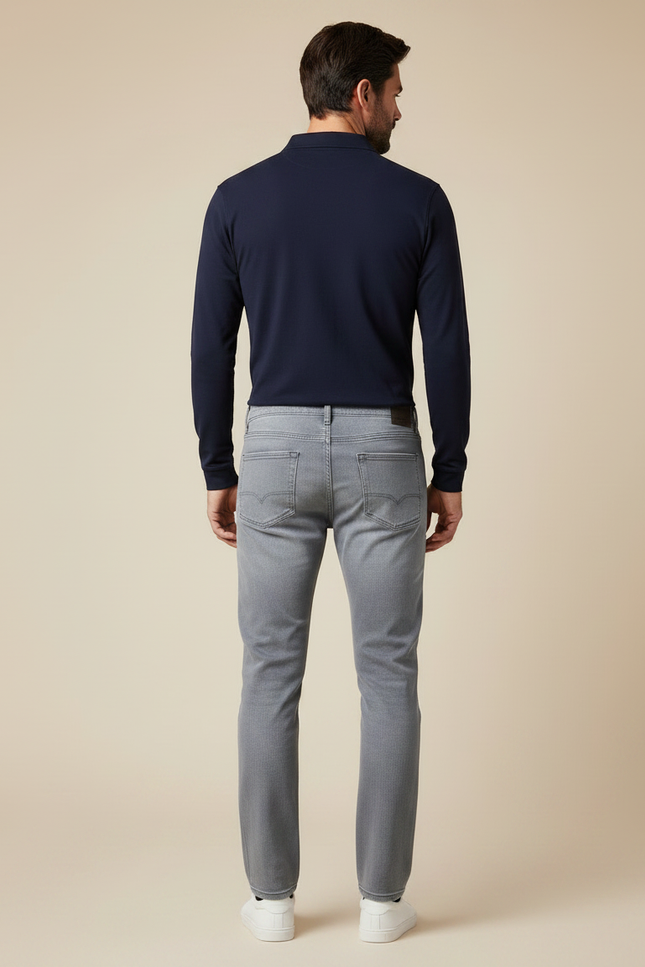 Pantalon Jeans Gris - vue 2