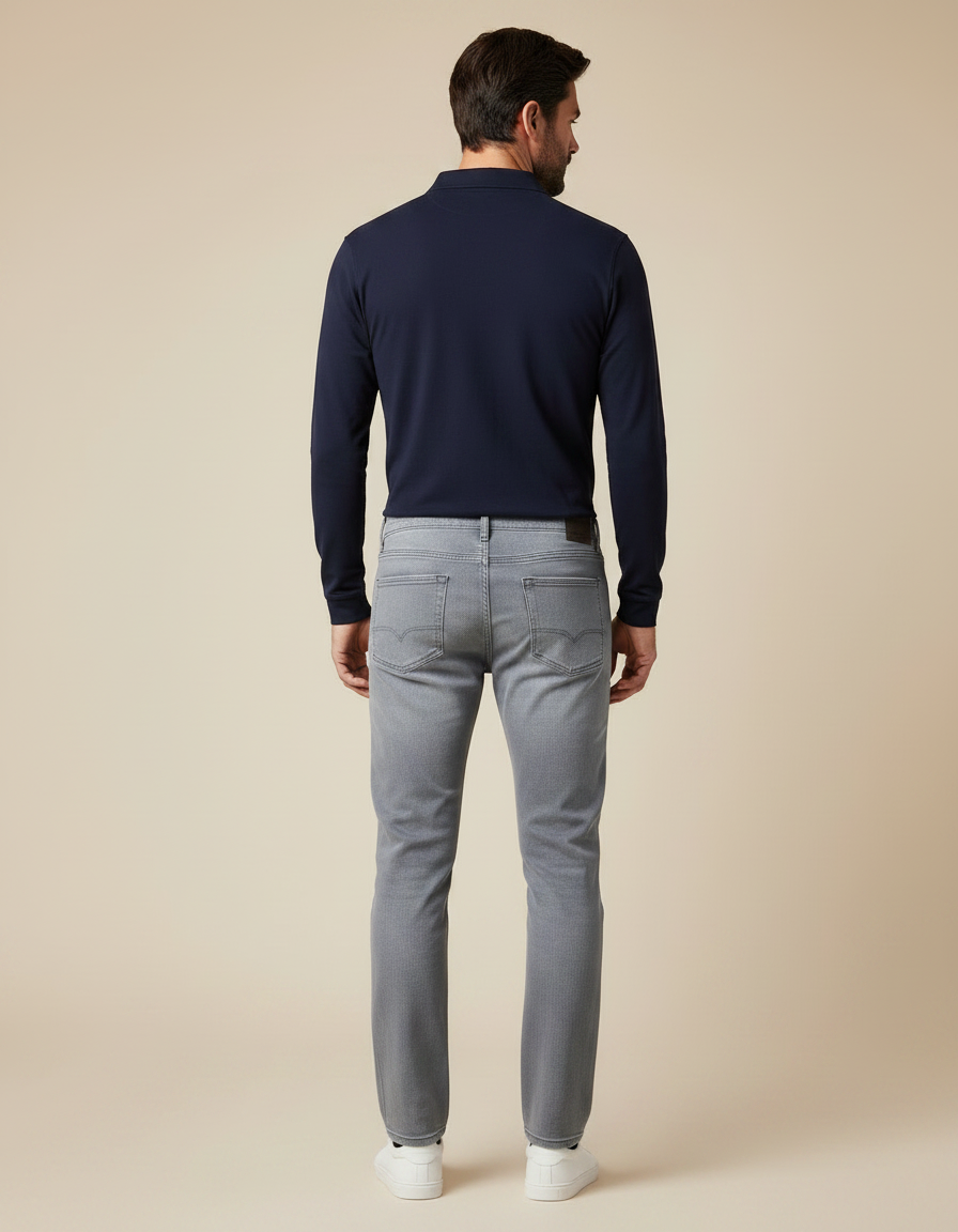 Pantalon Jeans Gris - vue 2