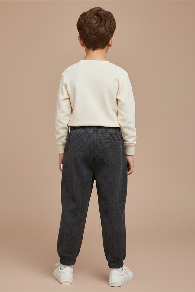 Pantalon Toile Gris - Cordé - vue 2