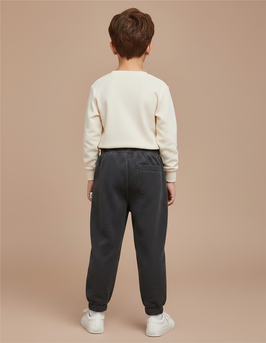 Pantalon Toile Gris - Cordé - vue 2