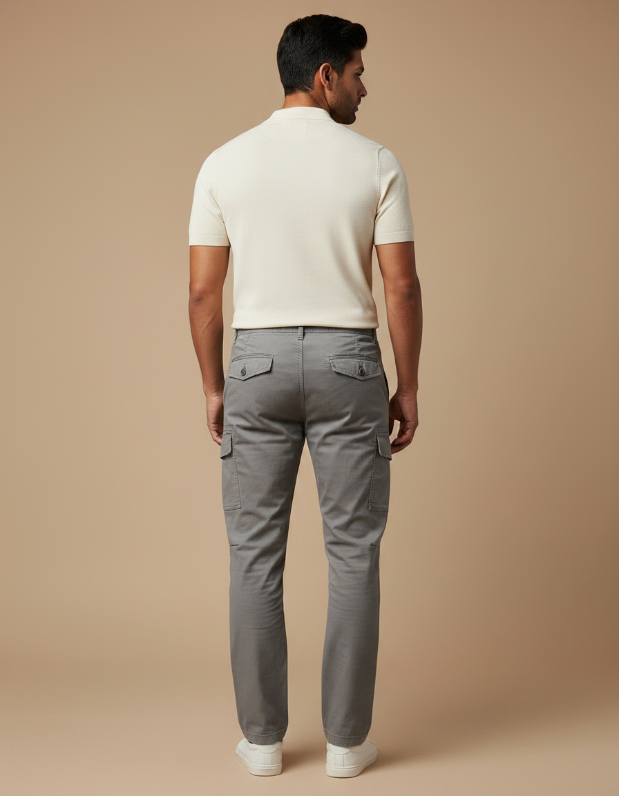Pantalon De Travail Gris - Toile - vue 2