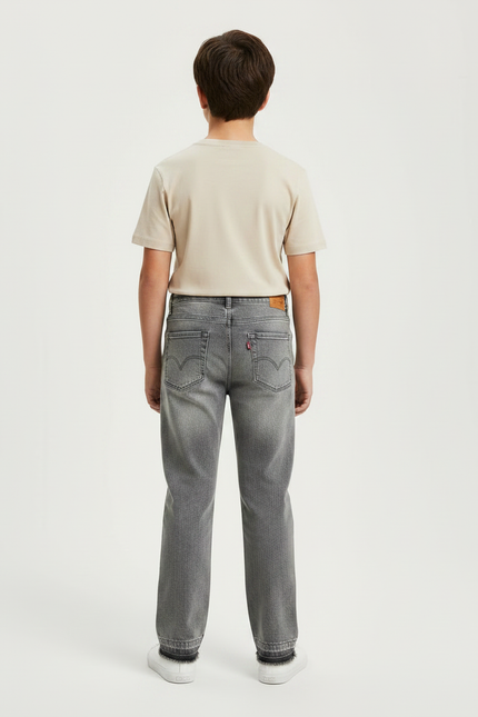 Pantalon Gris Jeans Décontracté Ample Enfant - vue 2