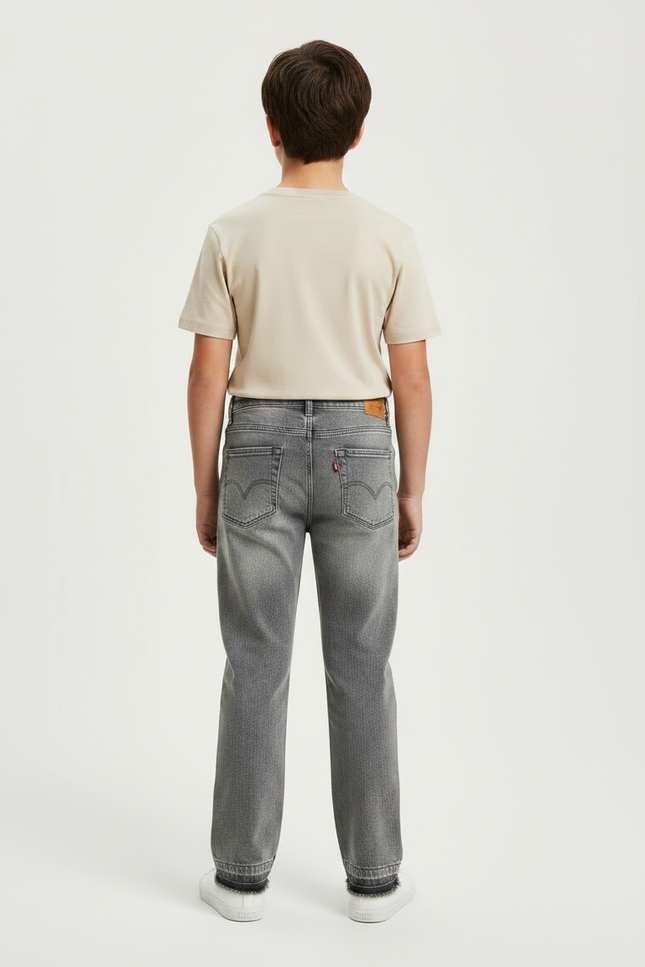 Pantalon Gris Jeans Décontracté Ample Enfant - vue 2