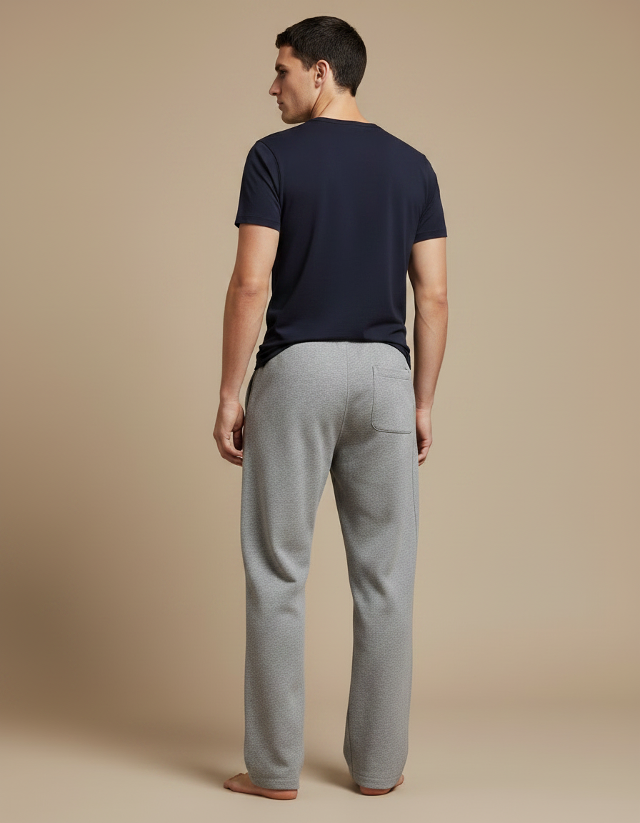 Pantalon Gris, Homme, Molletonné, Ample, Confortable, Décontracté - vue 2
