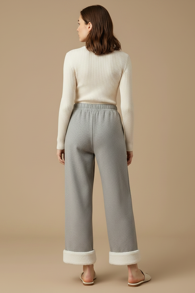 Pantalon Gris Doublé Molleton Ample Décontracté Chaud - vue 2