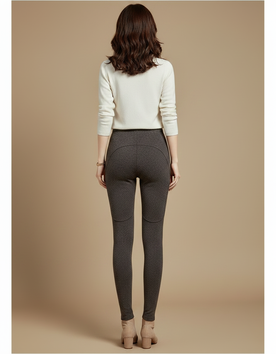 Pantalon Skinny Gris Femme - Laine - vue 2