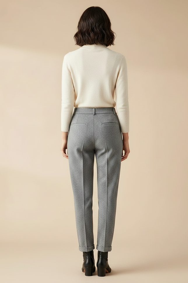 Pantalon Gris Laine Harem Taille Haute Femme - vue 2