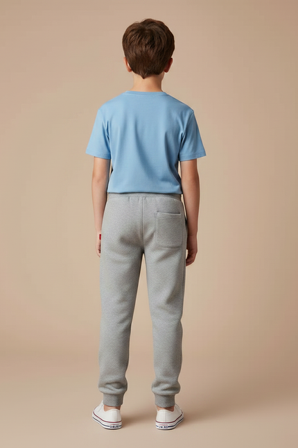 Pantalon Gris Molletonné Enfant Décontracté Doux - vue 2