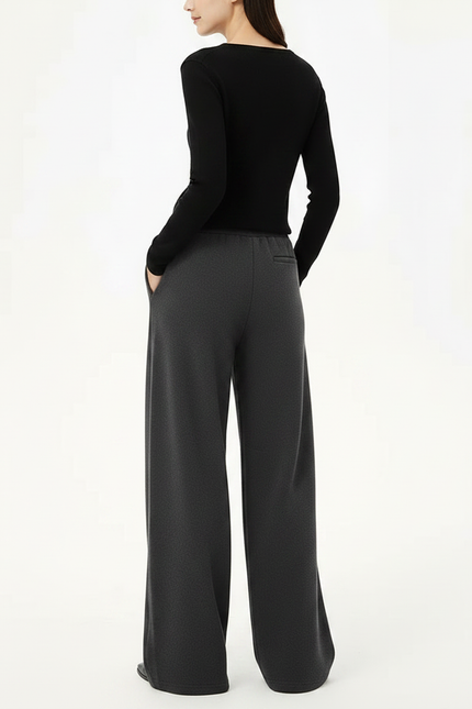 Pantalon Gris Chiné - Molleton - vue 2