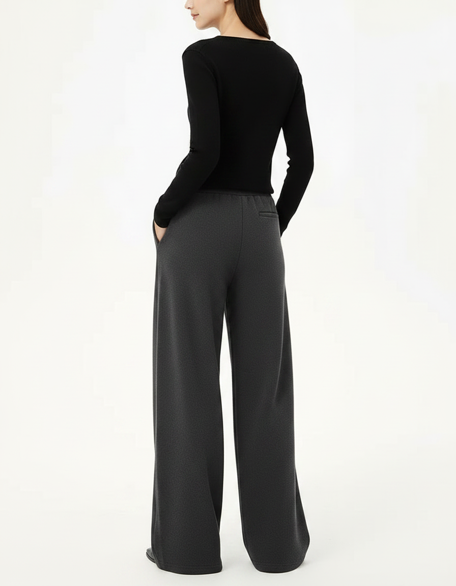 Pantalon Gris Chiné - Molleton - vue 2