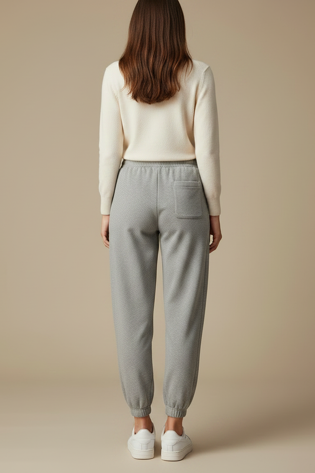 Pantalon Gris Molletonné Ample Confortable Décontracté Jogging - vue 2