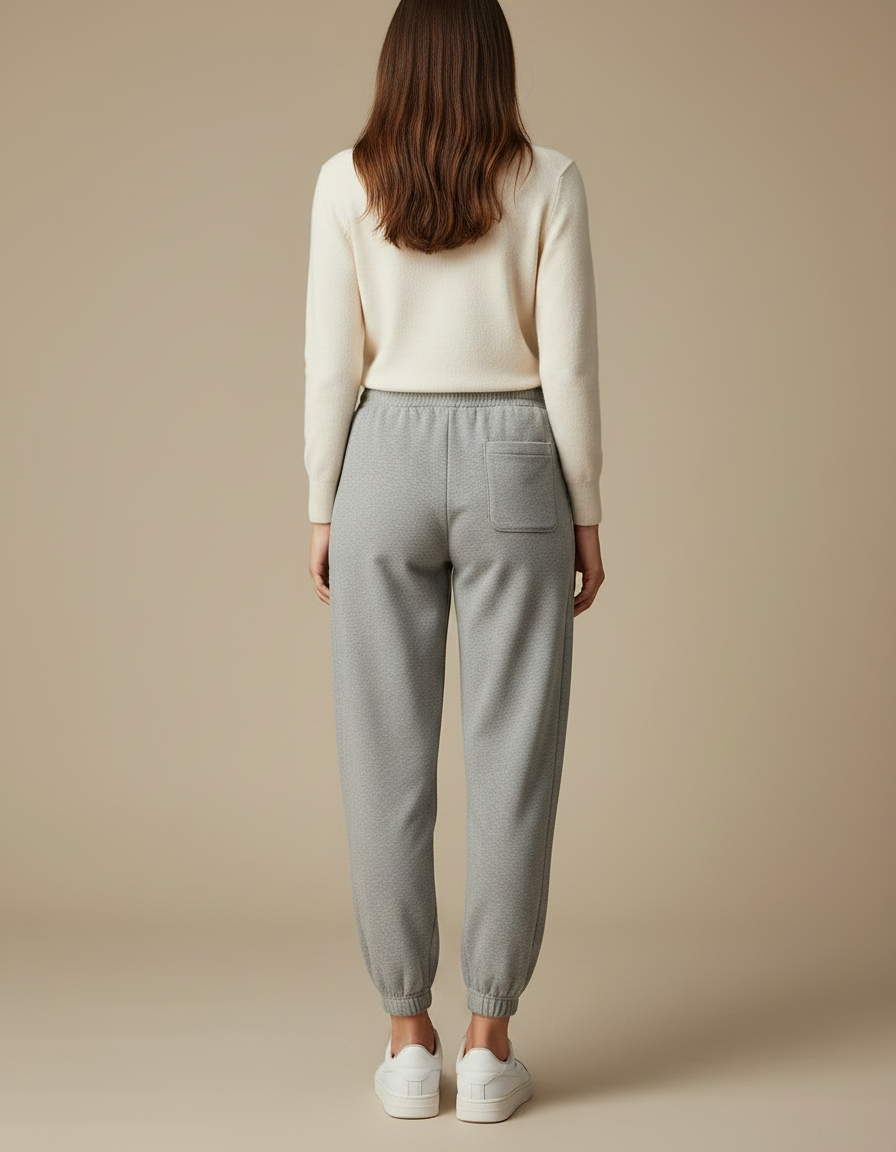Pantalon Gris Molletonné Ample Confortable Décontracté Jogging - vue 2