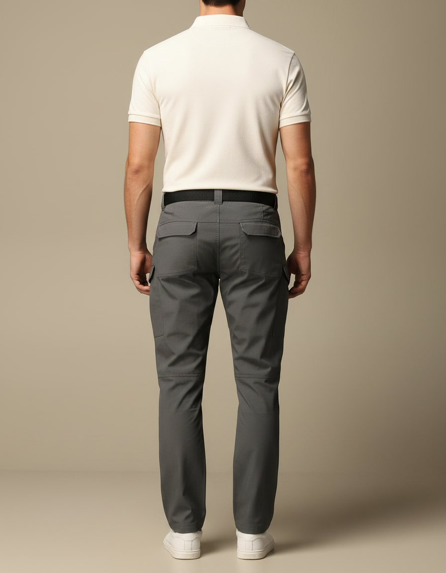 Pantalon Militaire Homme Gris - Polyester - vue 2