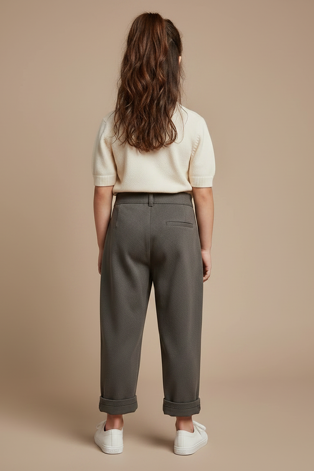 Pantalon Gris Vert - Kaki Molleton - vue 2