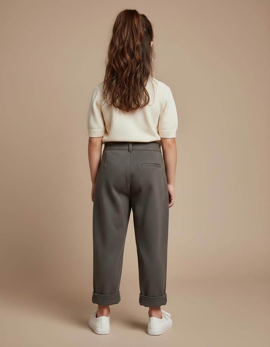 Pantalon Gris Vert - Kaki Molleton - vue 2