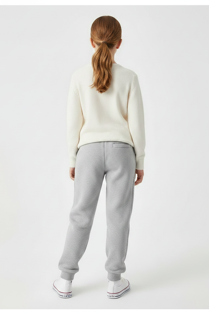 Pantalon Gris Molletonné Cœur Décontracté Enfant - vue 2