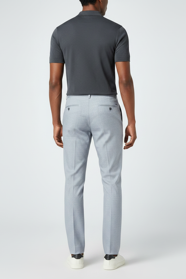 Pantalon Gris Clair Droit Habillé Formel Élégant Homme - Polyester - vue 2
