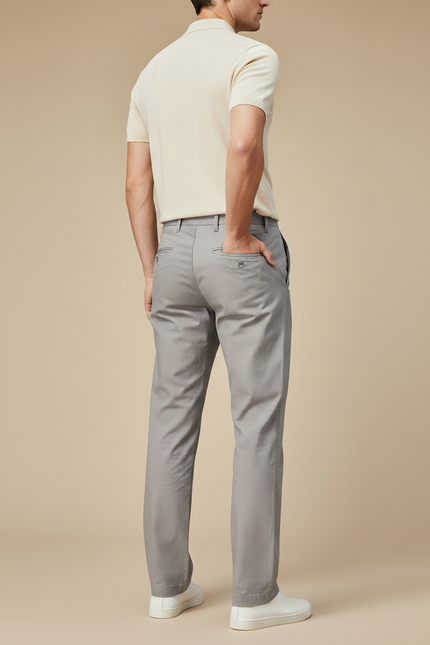 Pantalon Classique Gris - Gabardine - vue 2