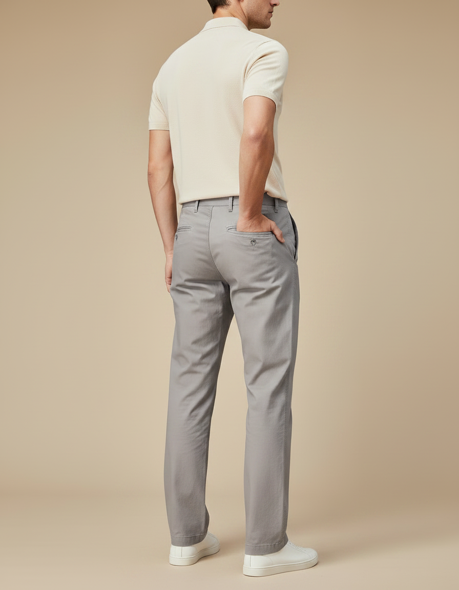 Pantalon Classique Gris - Gabardine - vue 2