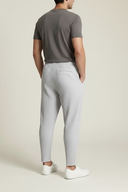 Pantalon Gris Clair - Polyester - vue 2