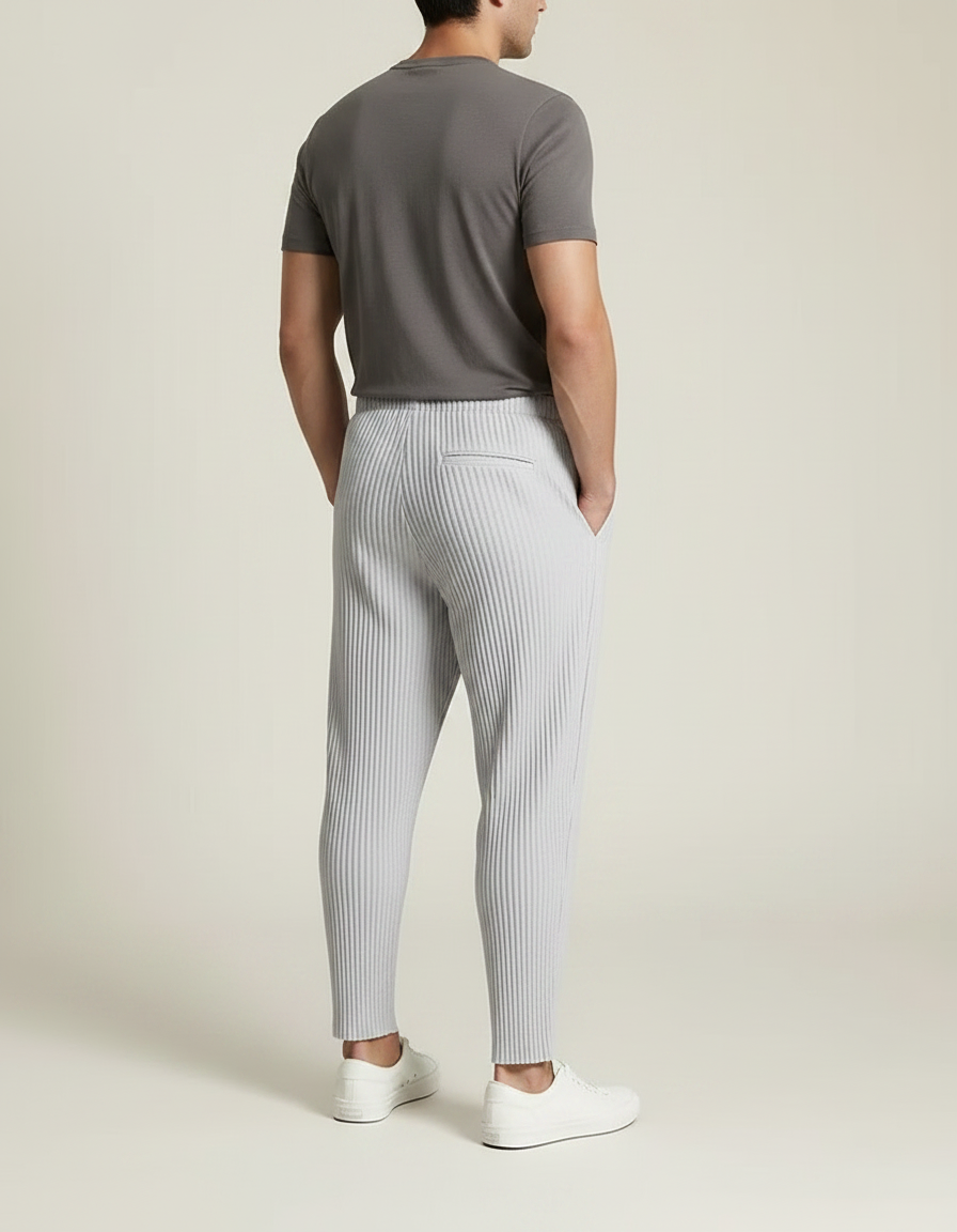 Pantalon Gris Clair - Polyester - vue 2