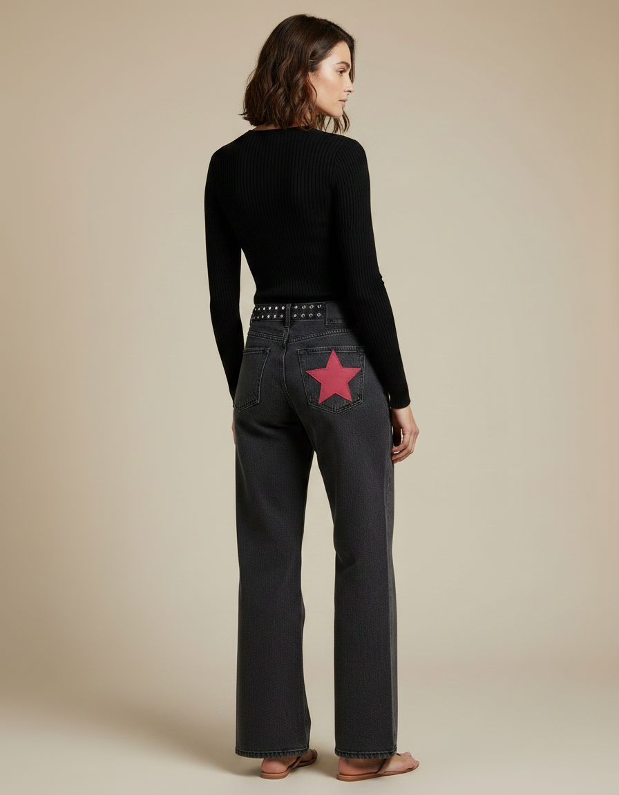 Pantalon Gris Charbon - Jean - vue 2
