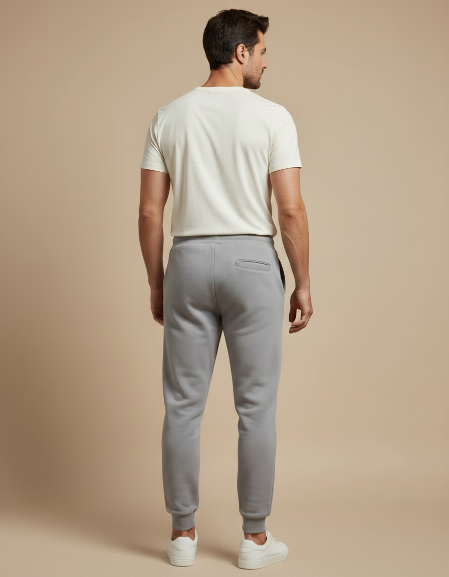 Pantalon Gris Homme Décontracté Molletonné Sportif - vue 2