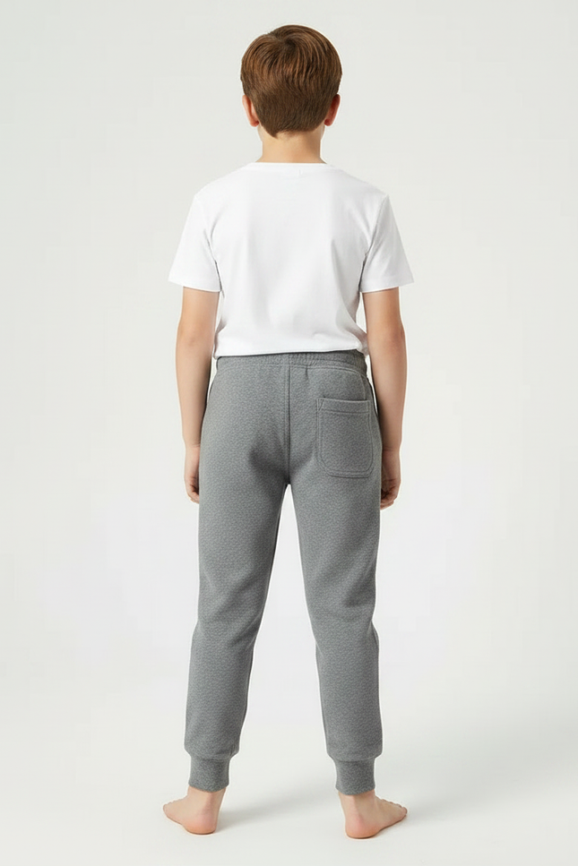 Pantalon Gris Coton Molletonné Confortable Enfant - vue 2