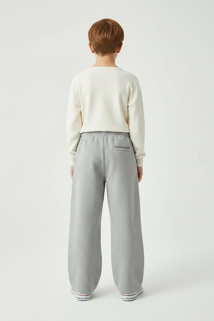 Pantalon Gris Ample Décontracté Coton Sport - Molleton - vue 2