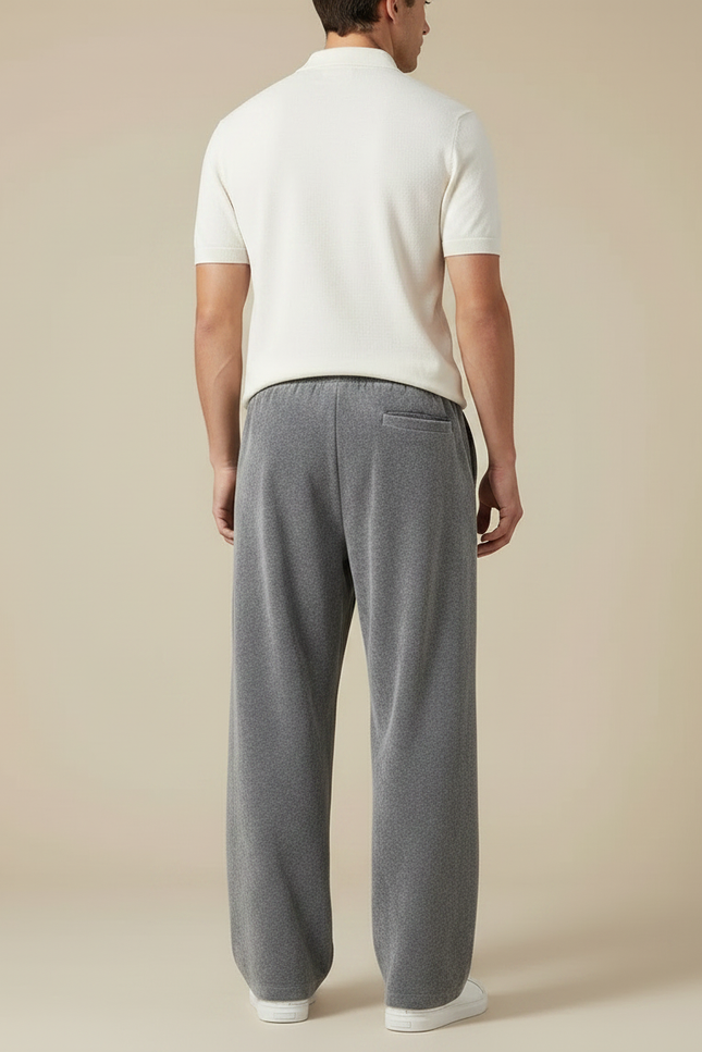 Pantalon Gris Ample Velours Décontracté Homme - vue 2
