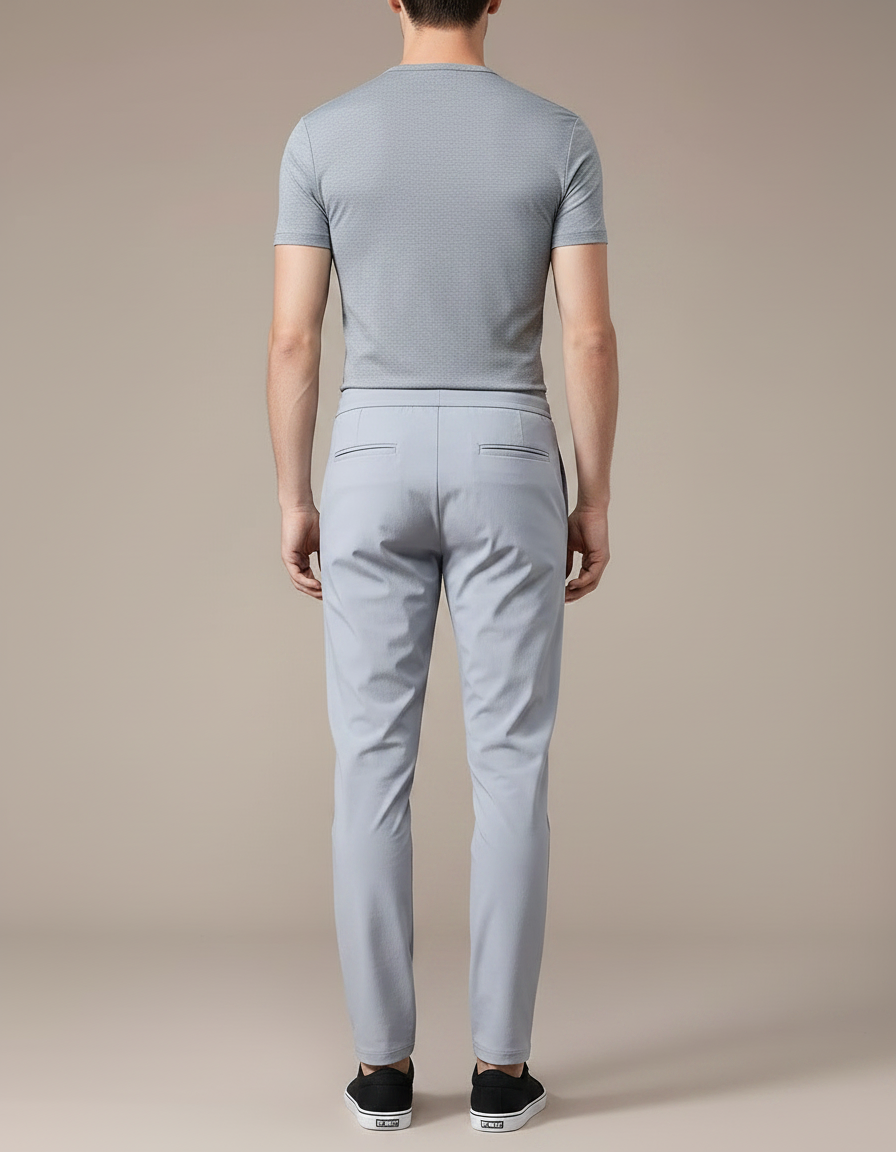 Pantalon Gris Homme Décontracté Sportif Léger Cordon - Polyester - vue 2