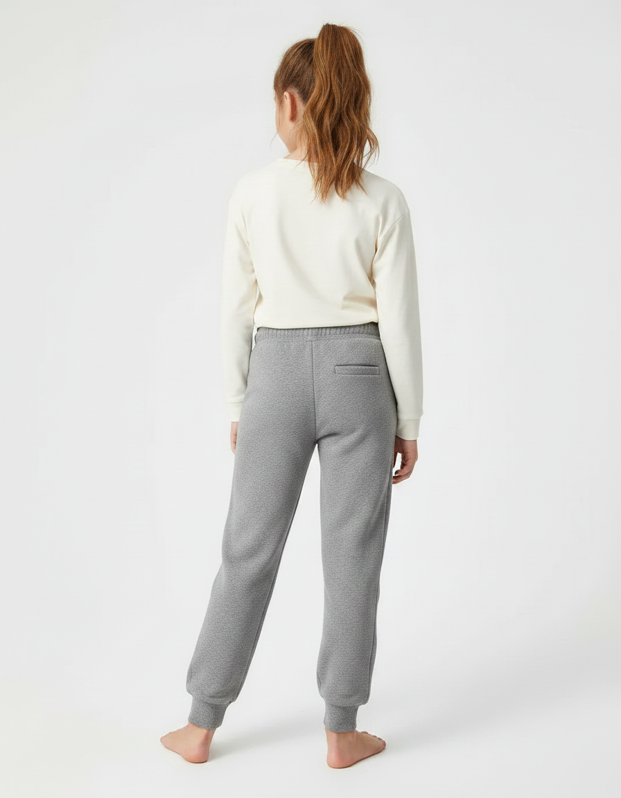 Pantalon Gris Molletonné Fila Enfant Décontracté - vue 2